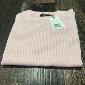 Brunette The Label Soft Pink Ribbed Top